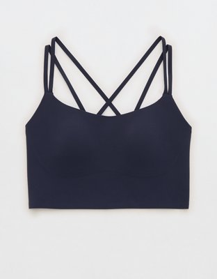 OFFLINE By Aerie Real Me XTRA Hold Up! Strappy Sports Bra - Steel Blue