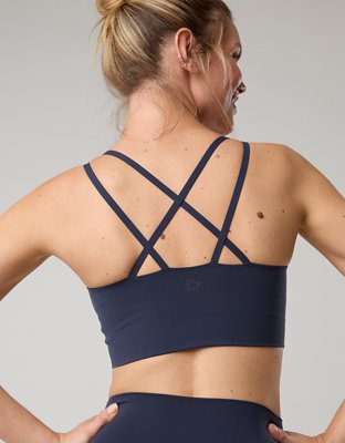 OFFLINE By Aerie Real Me XTRA Hold Up! Strappy Sports Bra - Steel Blue