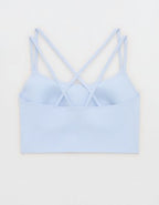 OFFLINE By Aerie Real Me XTRA Hold Up! Strappy Sports Bra - Eyelet Blue