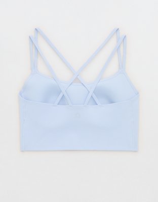 OFFLINE By Aerie Real Me XTRA Hold Up! Strappy Sports Bra - Eyelet Blue