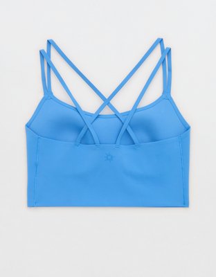 OFFLINE By Aerie Real Me XTRA Hold Up! Strappy Sports Bra - Rome Blue