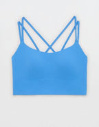 OFFLINE By Aerie Real Me XTRA Hold Up! Strappy Sports Bra - Rome Blue