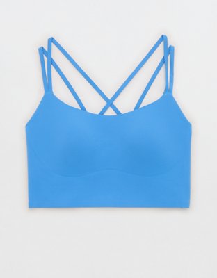 OFFLINE By Aerie Real Me XTRA Hold Up! Strappy Sports Bra - Rome Blue