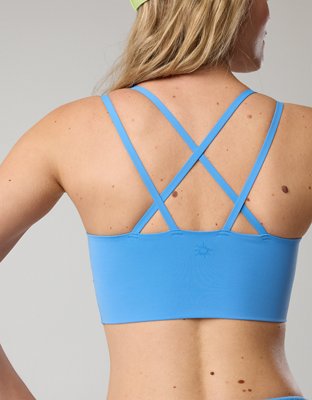OFFLINE By Aerie Real Me XTRA Hold Up! Strappy Sports Bra - Rome Blue
