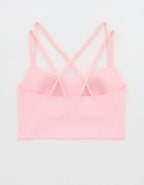 OFFLINE By Aerie Real Me XTRA Hold Up! Strappy Sports Bra - Club Pink