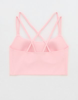 OFFLINE By Aerie Real Me XTRA Hold Up! Strappy Sports Bra - Club Pink