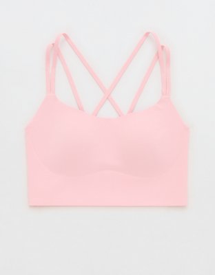 OFFLINE By Aerie Real Me XTRA Hold Up! Strappy Sports Bra - Club Pink