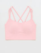 OFFLINE By Aerie Real Me XTRA Hold Up! Strappy Sports Bra - Club Pink
