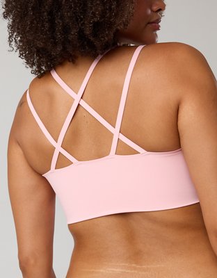 OFFLINE By Aerie Real Me XTRA Hold Up! Strappy Sports Bra - Club Pink