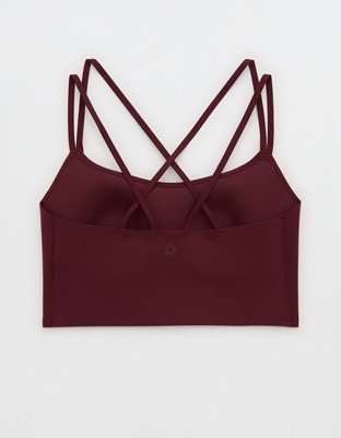 OFFLINE By Aerie Real Me XTRA Hold Up! Strappy Sports Bra - Royal Berry