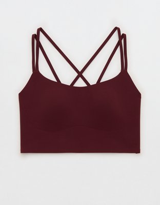OFFLINE By Aerie Real Me XTRA Hold Up! Strappy Sports Bra - Royal Berry