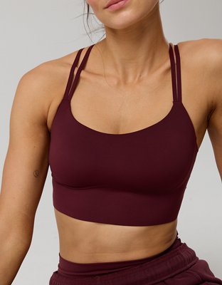 OFFLINE By Aerie Real Me XTRA Hold Up! Strappy Sports Bra - Royal Berry