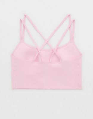 OFFLINE By Aerie Real Me XTRA Hold Up! Strappy Sports Bra - Parfait Pink