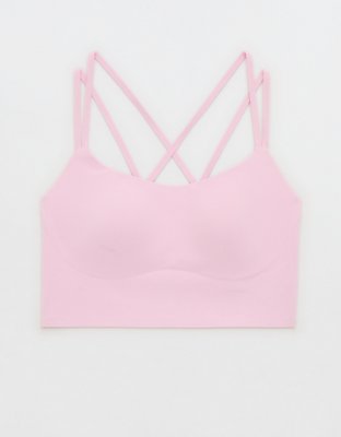 OFFLINE By Aerie Real Me XTRA Hold Up! Strappy Sports Bra - Parfait Pink