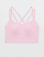 OFFLINE By Aerie Real Me XTRA Hold Up! Strappy Sports Bra - Parfait Pink