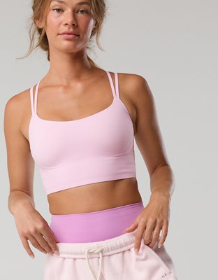 OFFLINE By Aerie Real Me XTRA Hold Up! Strappy Sports Bra - Parfait Pink