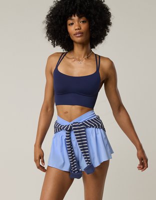 OFFLINE By Aerie Real Me XTRA Hold Up! Strappy Sports Bra - Royal Navy