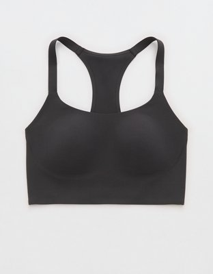 OFFLINE By Aerie Real Me Hold Up! Racerback Sports Bra - Smoked Gray