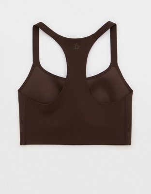 OFFLINE By Aerie Real Me Hold Up! Racerback Sports Bra - Deep Earth
