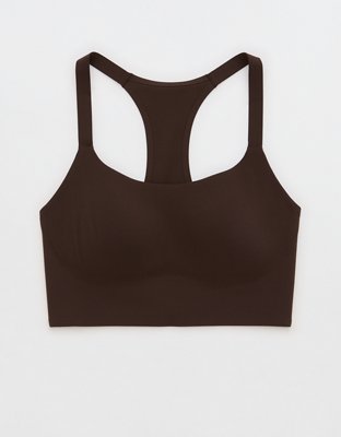 OFFLINE By Aerie Real Me Hold Up! Racerback Sports Bra - Deep Earth