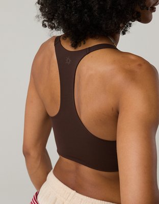 OFFLINE By Aerie Real Me Hold Up! Racerback Sports Bra - Deep Earth