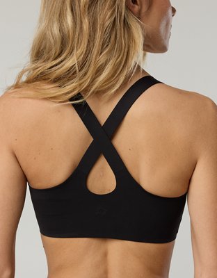 OFFLINE By Aerie Real Me XTRA Hold Up! Push Up Sports Bra - True Black
