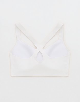 OFFLINE By Aerie Real Me XTRA Hold Up! Push Up Sports Bra - Air White