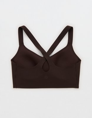 OFFLINE By Aerie Real Me XTRA Hold Up! Push Up Sports Bra - Deep Earth