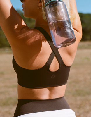 OFFLINE By Aerie Real Me XTRA Hold Up! Push Up Sports Bra - Deep Earth
