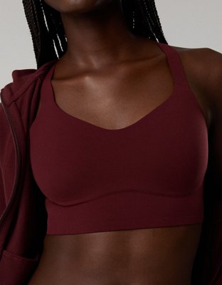 OFFLINE By Aerie Real Me XTRA Hold Up! Push Up Sports Bra - Royal Berry