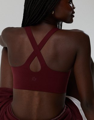 OFFLINE By Aerie Real Me XTRA Hold Up! Push Up Sports Bra - Royal Berry