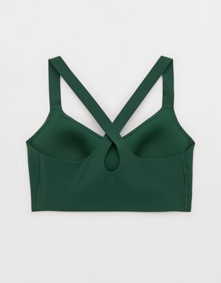 OFFLINE By Aerie Real Me XTRA Hold Up! Push Up Sports Bra - Rugged Green