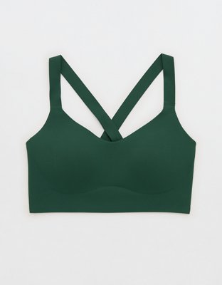 OFFLINE By Aerie Real Me XTRA Hold Up! Push Up Sports Bra - Rugged Green