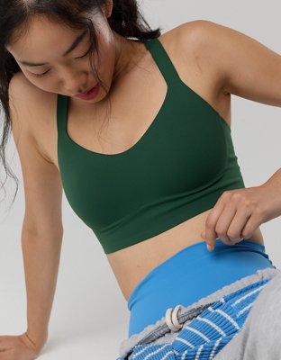 OFFLINE By Aerie Real Me XTRA Hold Up! Push Up Sports Bra - Rugged Green