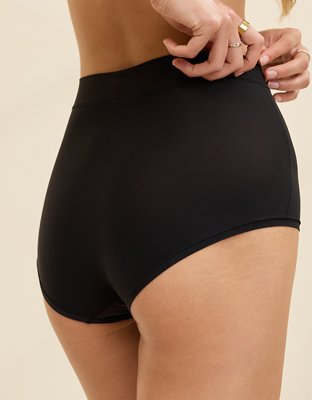 SMOOTHEZ Everyday Super High Waisted Boybrief Underwear - True Black