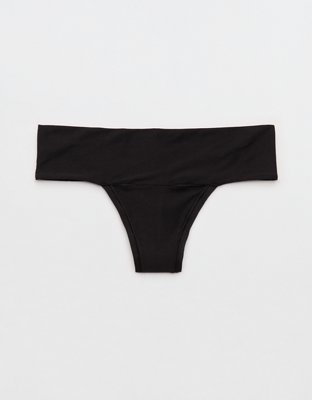 SMOOTHEZ Everyday Thong Underwear - True Black