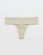 SMOOTHEZ Everyday Jacquard Thong Underwear - Green Sheen