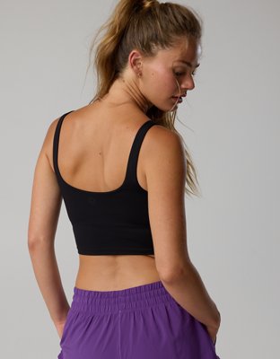 LSU Tigers OFFLINE By Aerie Low Key Sports Bra - Black