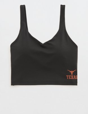 Texas Longhorns OFFLINE By Aerie Low Key Sports Bra - Onyx Black