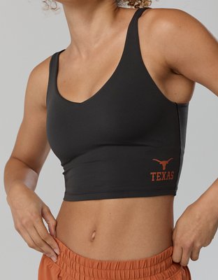Texas Longhorns OFFLINE By Aerie Low Key Sports Bra - Onyx Black
