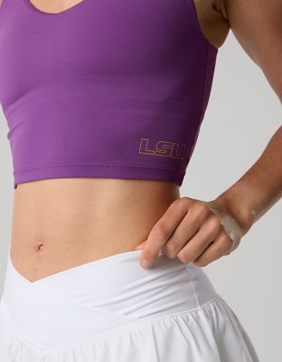 LSU Tigers OFFLINE By Aerie Low Key Sports Bra - Purple