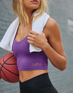 LSU Tigers OFFLINE By Aerie Low Key Sports Bra - Purple