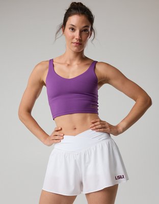 LSU Tigers OFFLINE By Aerie Low Key Sports Bra - Purple