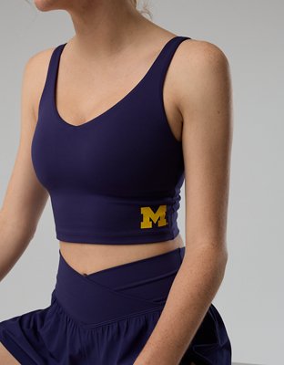 Michigan Wolverines OFFLINE By Aerie Low Key Sports Bra - Classic Navy