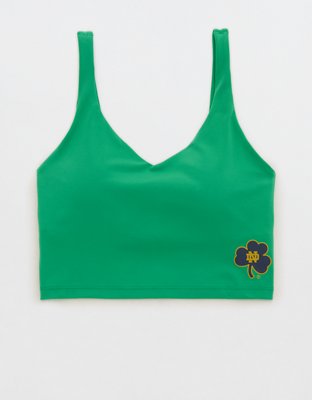 Notre Dame Fighting Irish OFFLINE By Aerie Low Key Sports Bra - Green