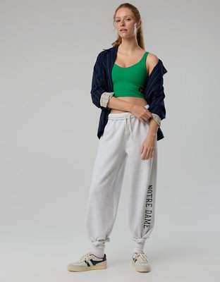 Notre Dame Fighting Irish OFFLINE By Aerie Low Key Sports Bra - Green