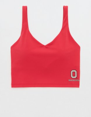 Ohio State Buckeyes OFFLINE By Aerie Low Key Sports Bra - Bright Red