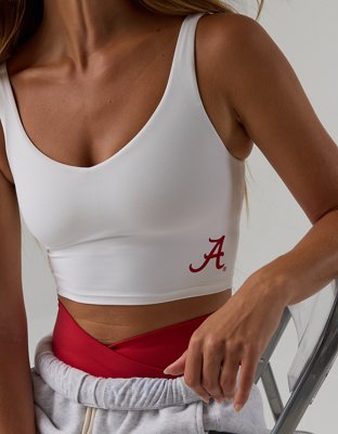 Alabama Crimson Tide OFFLINE By Aerie Low Key Sports Bra - White