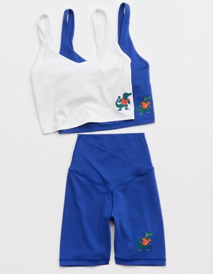 Florida Gators OFFLINE By Aerie Low Key Sports Bra - Cool White