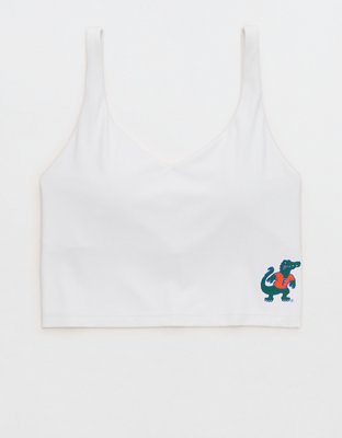 Florida Gators OFFLINE By Aerie Low Key Sports Bra - Cool White